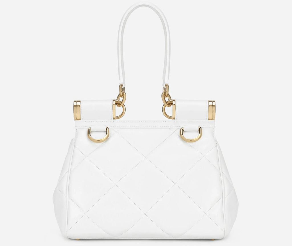 Túi Dolce & Gabbana Medium 90s Sicily Bag In Quilted Aria Calfskin 'White' BB7018AW59180002 - Ảnh 3
