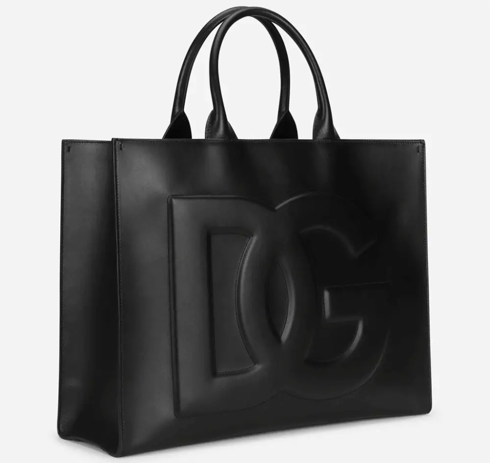 Túi Dolce & Gabbana Large Calfskin DG Daily Shopper 'Black' BB7022AQ26980999 - Ảnh 3