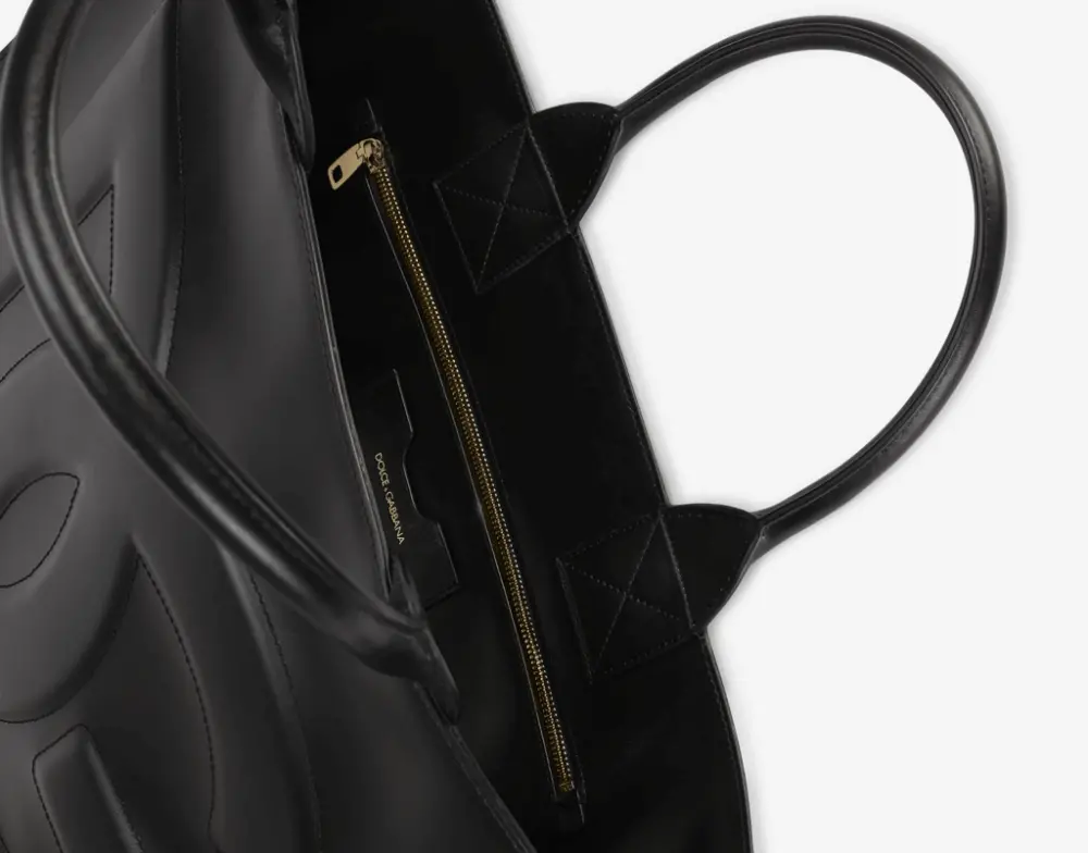 Túi Dolce & Gabbana Large Calfskin DG Daily Shopper 'Black' BB7022AQ26980999 - Ảnh 5