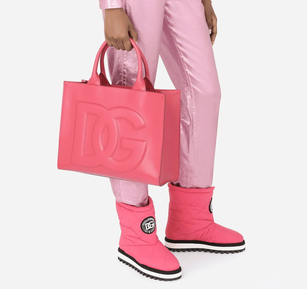 Túi Dolce & Gabbana Small Calfskin DG Daily Shopper 'Fuchsia' BB7023AQ26987392 - Ảnh 2