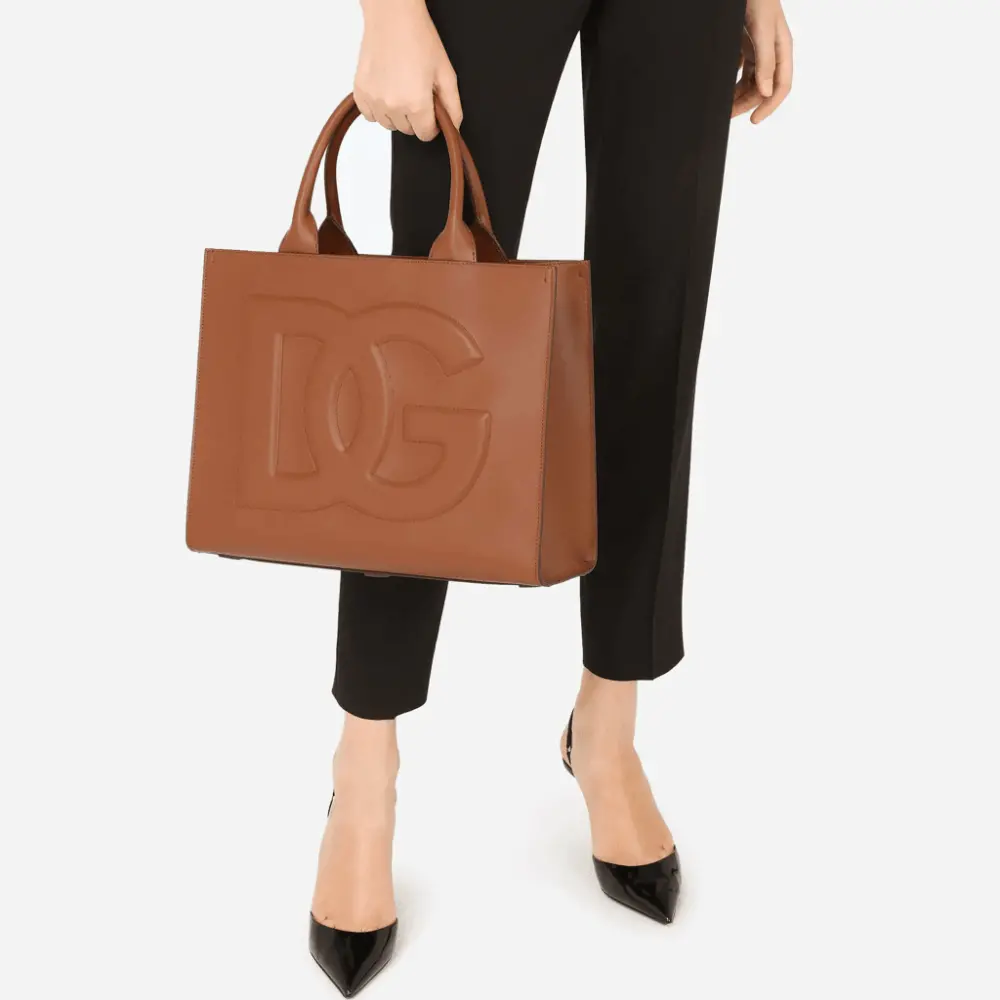 Alternative view of Túi Dolce & Gabbana Small Calfskin DG Daily Shopper 'Brown' BB7023AQ2698M308