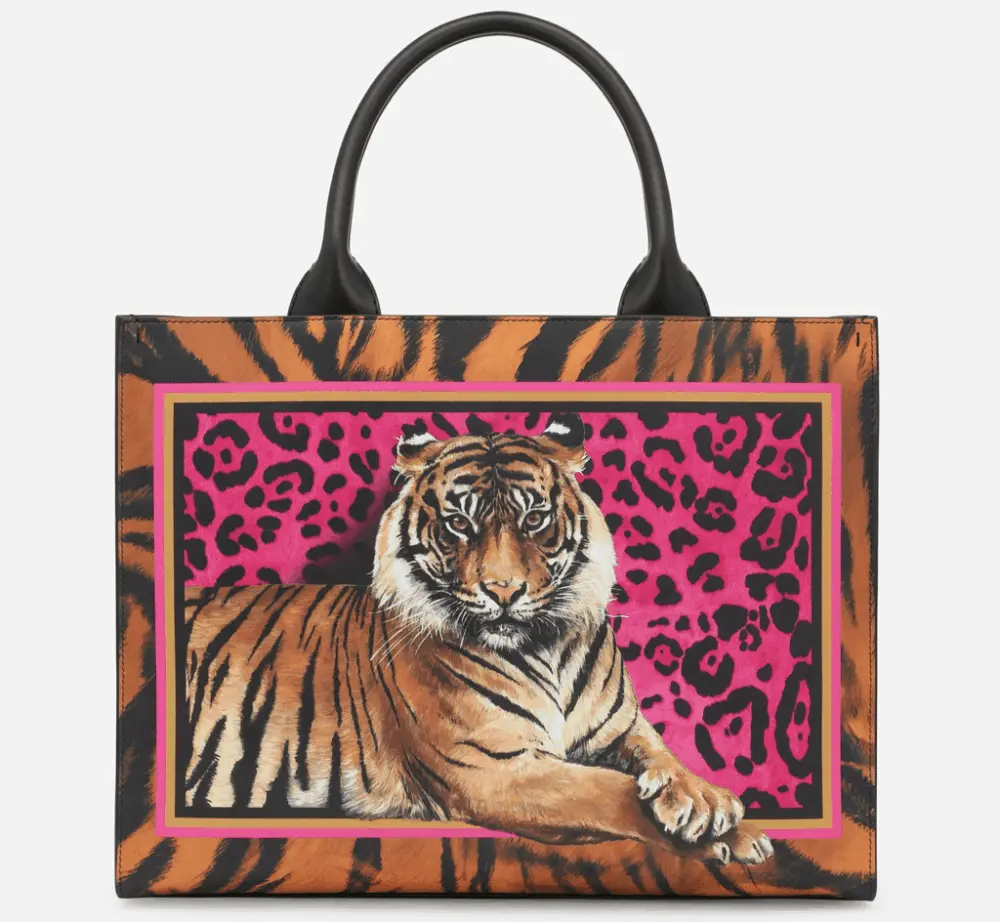 Túi Dolce & Gabbana Small DG Daily Tote Bag With 'Tiger Print' BB7023B5937HE3QL - Ảnh 5