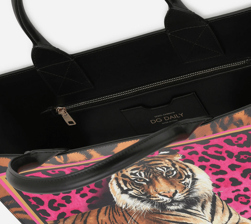 Túi Dolce & Gabbana Small DG Daily Tote Bag With 'Tiger Print' BB7023B5937HE3QL - Ảnh 4