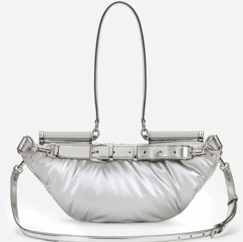 Túi Dolce & Gabbana Down Padded 90es 'Silver' BB7032AQ6228D708 - Ảnh 3