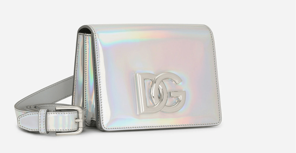 Túi Dolce & Gabbana Strobo Calfskin Crossbody 3.5 Bag 'White' BB7037AQ49580998 - Ảnh 3