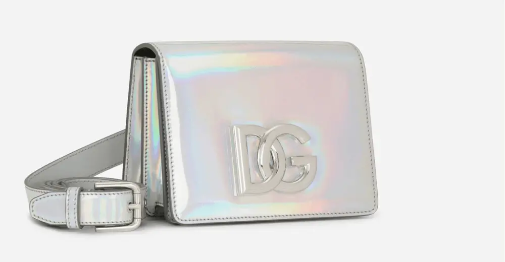 Túi Dolce & Gabbana Strobo Calfskin Crossbody 3.5 Bag 'White' BB7037AQ49580998 - Ảnh 3