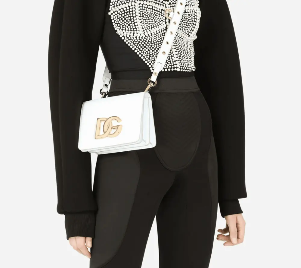 Alternative view of Túi Dolce & Gabbana Calfskin Crossbody 3.5 Bag 'White' BB7037AW57680002