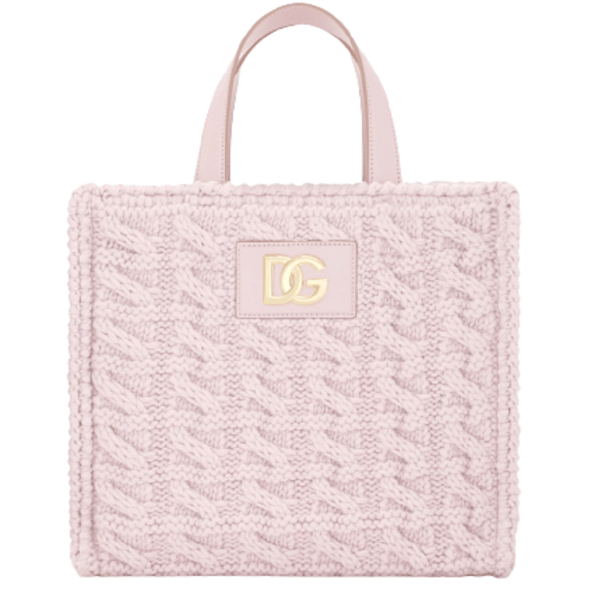 Túi Dolce & Gabbana Knit Small Beatric Shopper 'Pink' BB7049AQ14680470