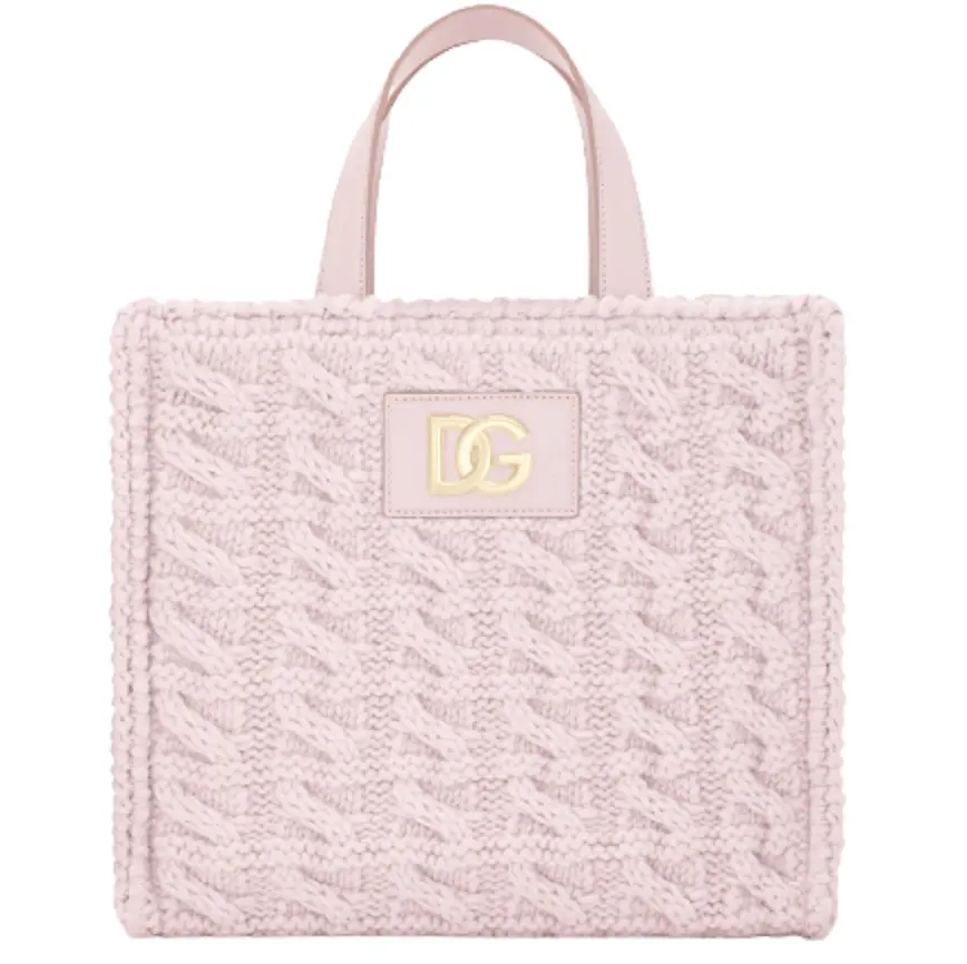 Túi Dolce & Gabbana Knit Small Beatric Shopper 'Pink' BB7049AQ14680470