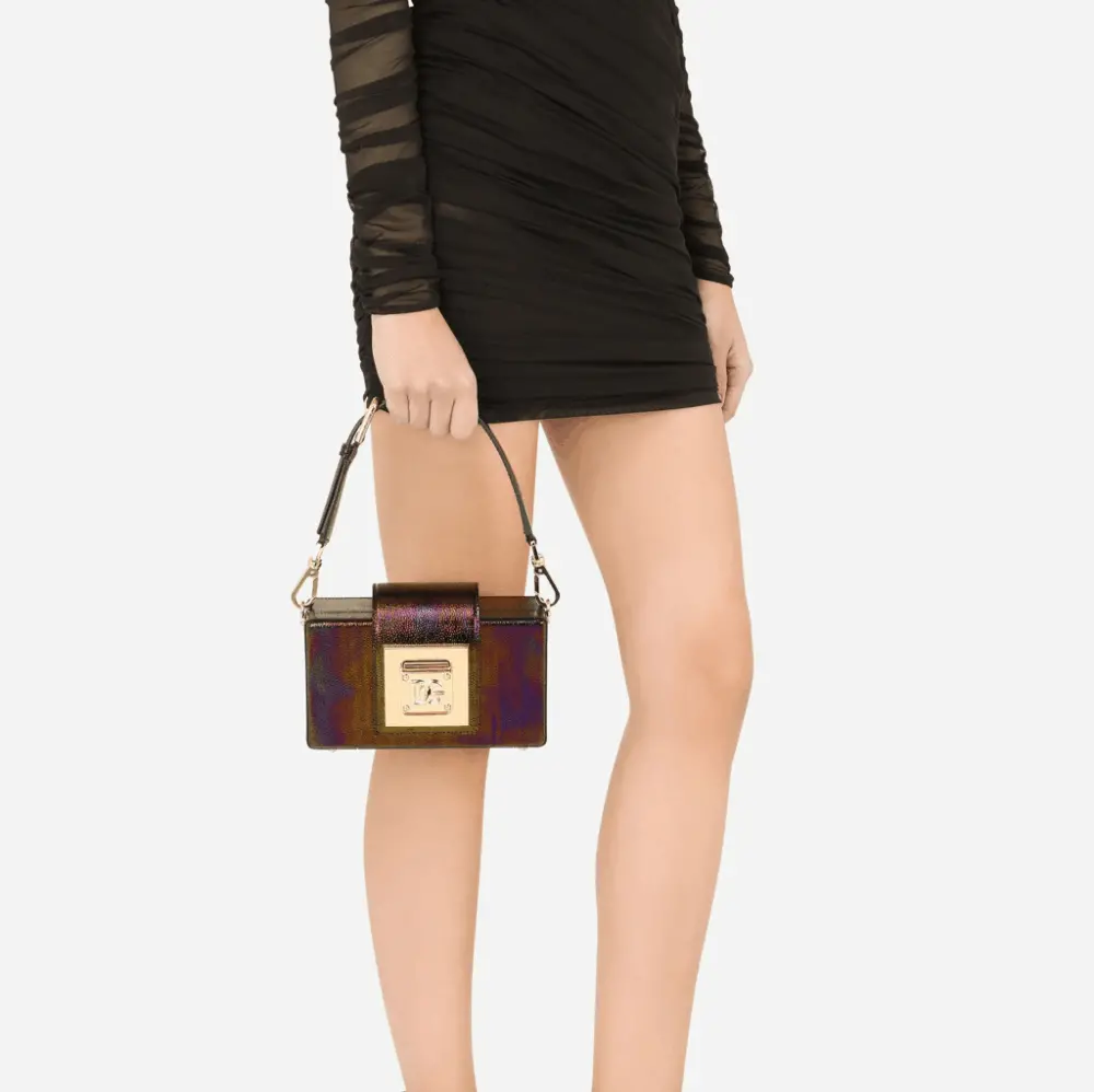 Alternative view of Túi Dolce & Gabbana Petroleum Calfskin Clutch With DG Fastening BB7074AQ55980995
