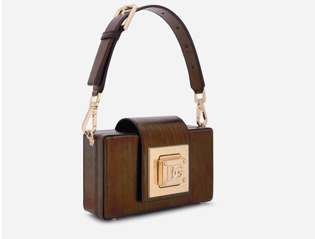 Túi Dolce & Gabbana Petroleum Calfskin Clutch With DG Fastening BB7074AQ55980995 - Ảnh 3