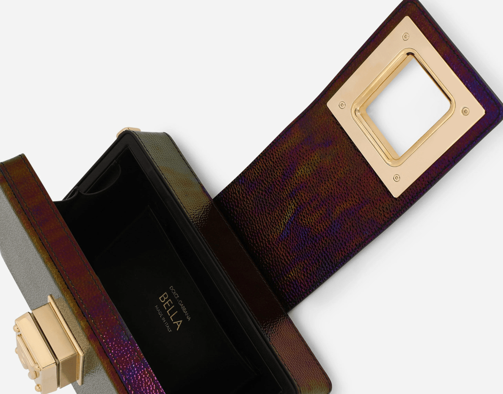 Túi Dolce & Gabbana Petroleum Calfskin Clutch With DG Fastening BB7074AQ55980995 - Ảnh 5