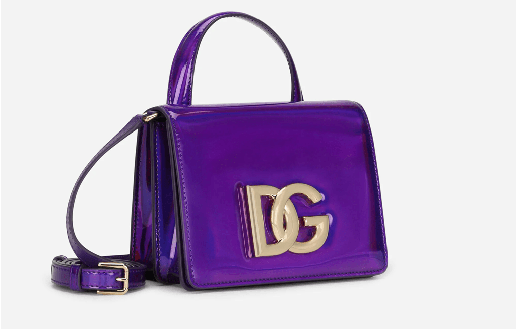 Túi Dolce & Gabbana Strobo Calfskin 3.5 Top-Handle Bag 'Purple' BB7078AQ4958H459 - Ảnh 2