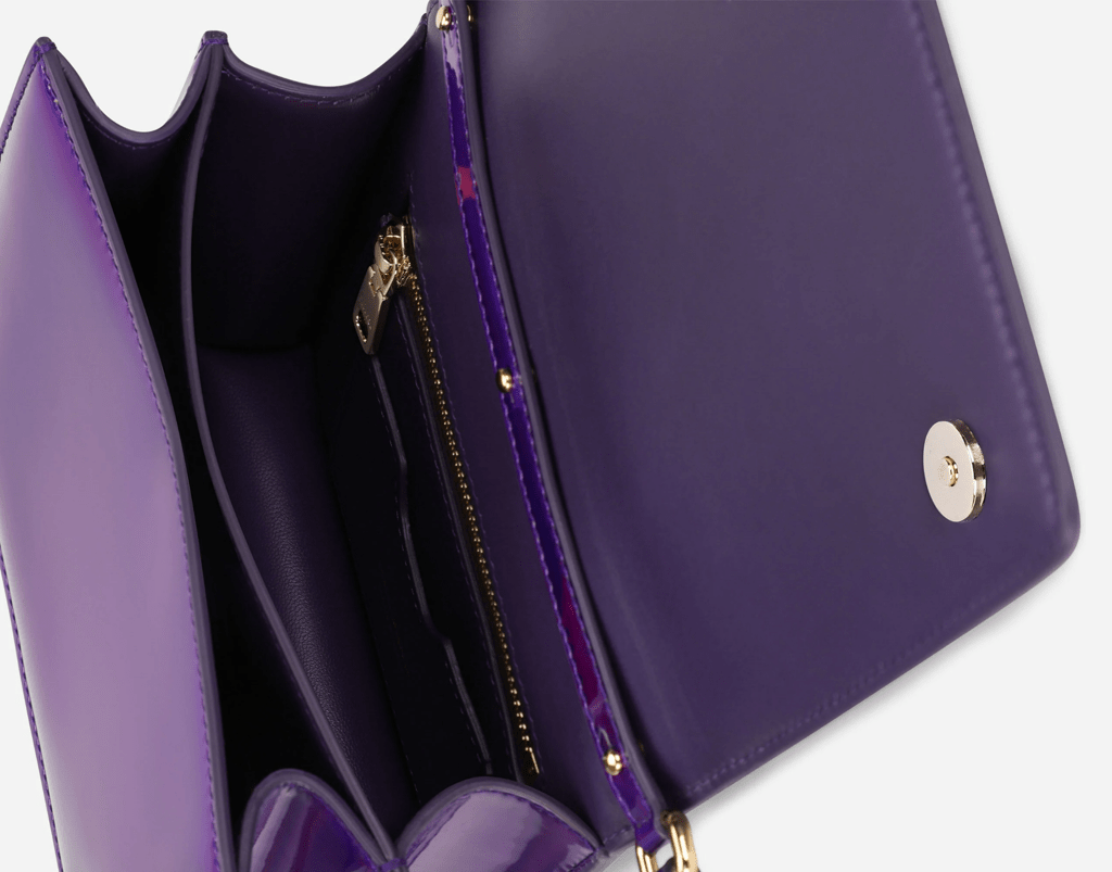 Túi Dolce & Gabbana Strobo Calfskin 3.5 Top-Handle Bag 'Purple' BB7078AQ4958H459 - Ảnh 4