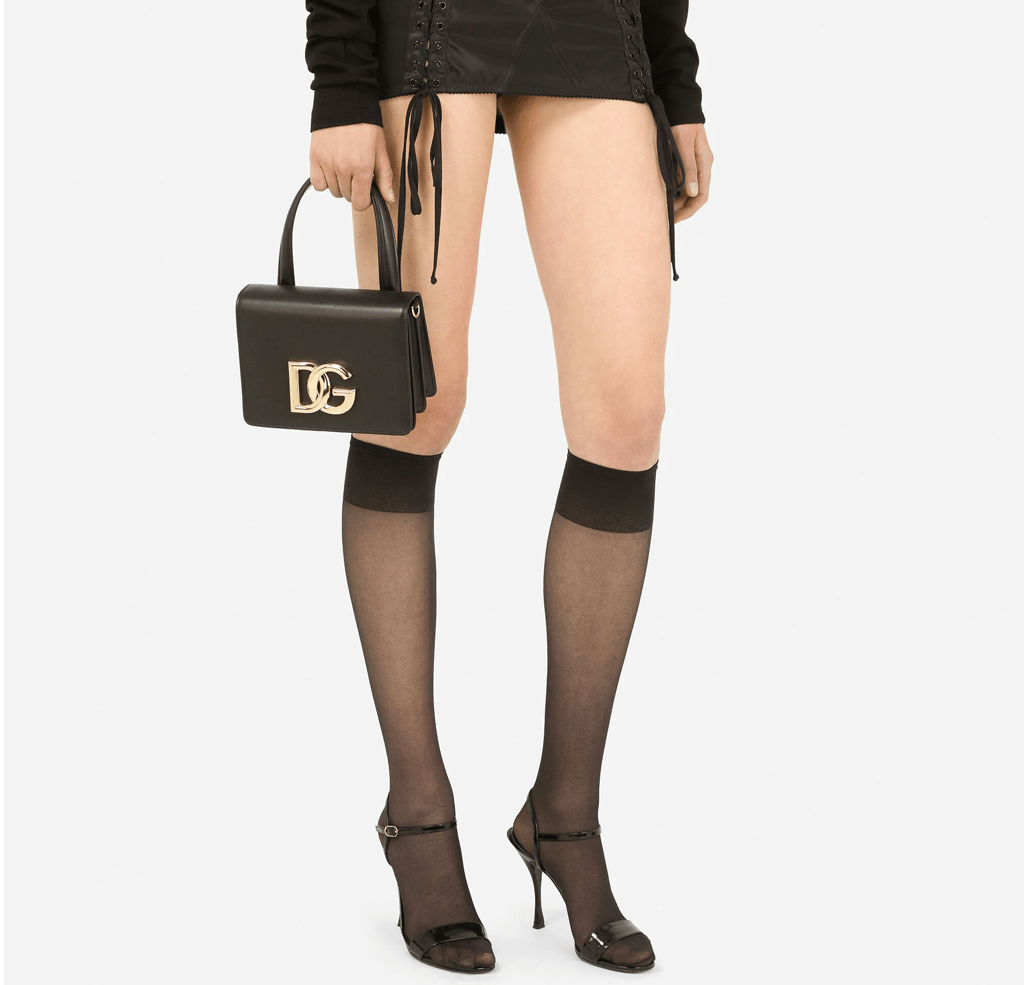 Túi Dolce & Gabbana Calfskin 3.5 Top-Handle Bag 'Black' BB7078AW57680999 - Ảnh 2