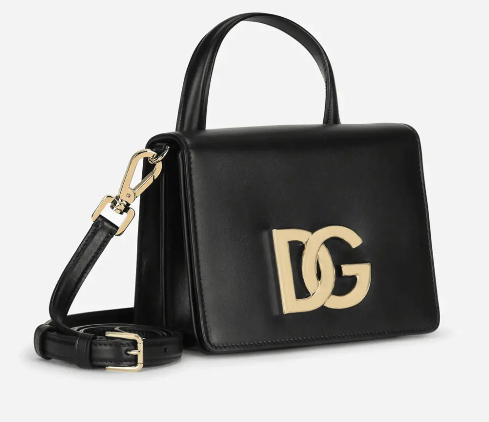 Túi Dolce & Gabbana Calfskin 3.5 Top-Handle Bag 'Black' BB7078AW57680999 - Ảnh 3