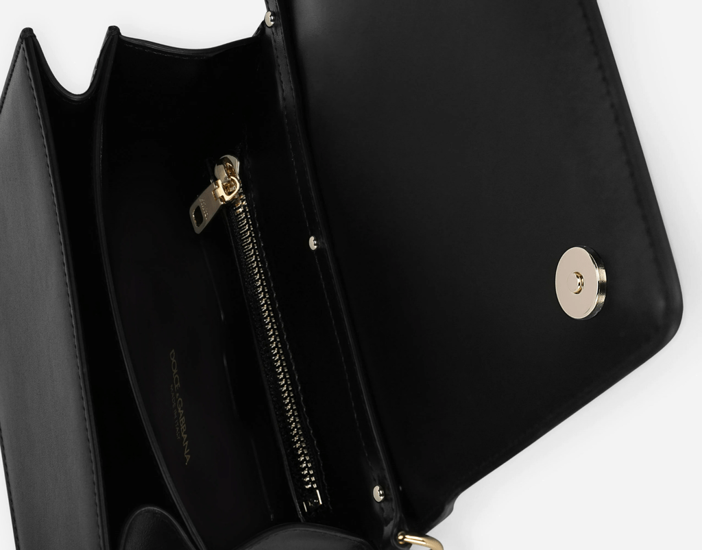 Túi Dolce & Gabbana Calfskin 3.5 Top-Handle Bag 'Black' BB7078AW57680999 - Ảnh 5