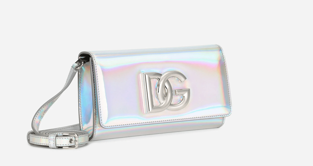 Túi Dolce & Gabbana Strobo Calfskin 3.5 Clutch 'Silver' BB7082AQ49580998 - Ảnh 3