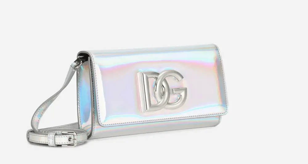 Túi Dolce & Gabbana Strobo Calfskin 3.5 Clutch 'Silver' BB7082AQ49580998 - Ảnh 3