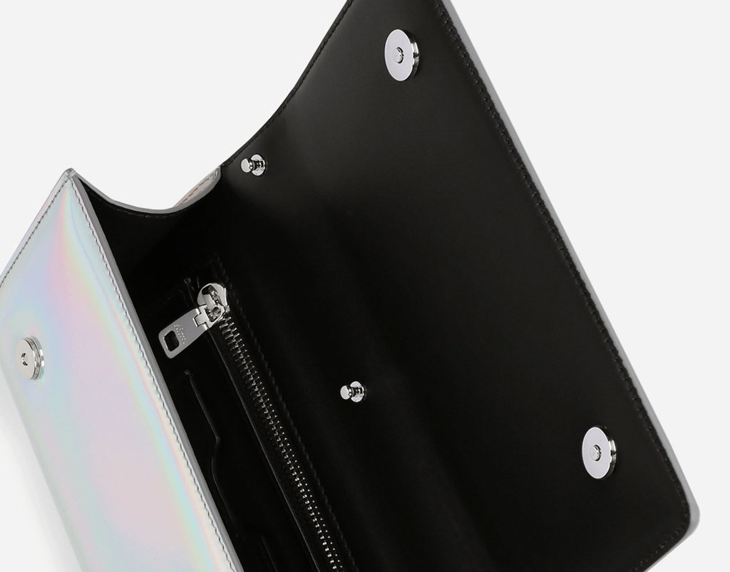 Túi Dolce & Gabbana Strobo Calfskin 3.5 Clutch 'Silver' BB7082AQ49580998 - Ảnh 5