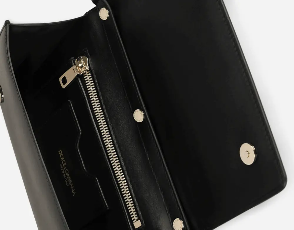 Túi Dolce & Gabbana Calfskin 3.5 Clutch 'Black' BB7082AW57680999 - Ảnh 5
