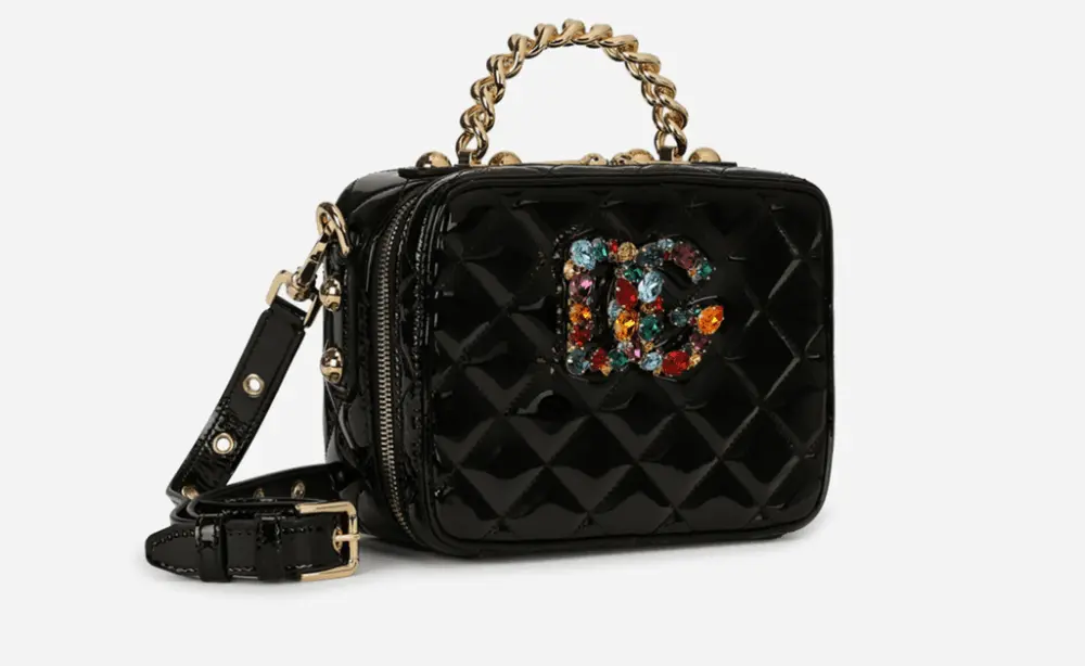 Túi Dolce & Gabbana Soft Quilted Patent Leather 3.5 Bag Black BB7092AY06580999 - Ảnh 3