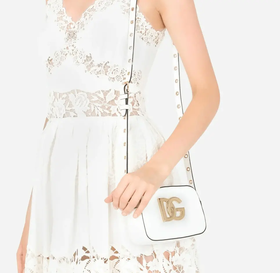 Alternative view of Túi Dolce & Gabbana Calfskin Crossbody 3.5 Bag 'White' BB7095AW57680002