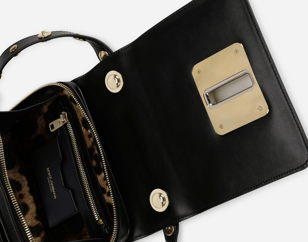 Túi Dolce & Gabbana Calfskin Lola Crossbody Bag 'Black' BB7108AW57680999 - Ảnh 5