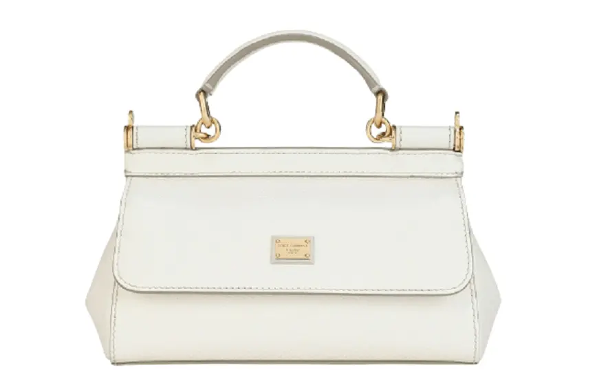 Túi Dolce & Gabbana Small Sicily Bag In Dauphine Calfskin 'White' BB7116A100180001