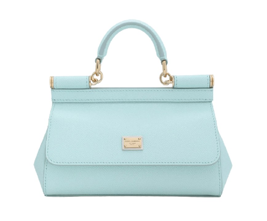 Túi Dolce & Gabbana Small Sicily Bag In Dauphine Calfskin Azure BB7116A100180610