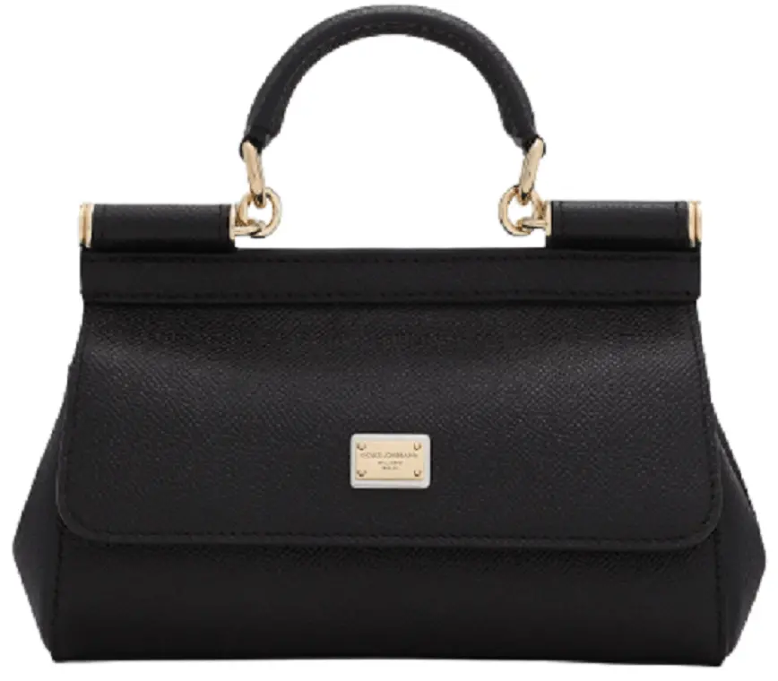 Túi Dolce & Gabbana Small Sicily Bag In Dauphine Calfskin 'Black' BB7116A100180999