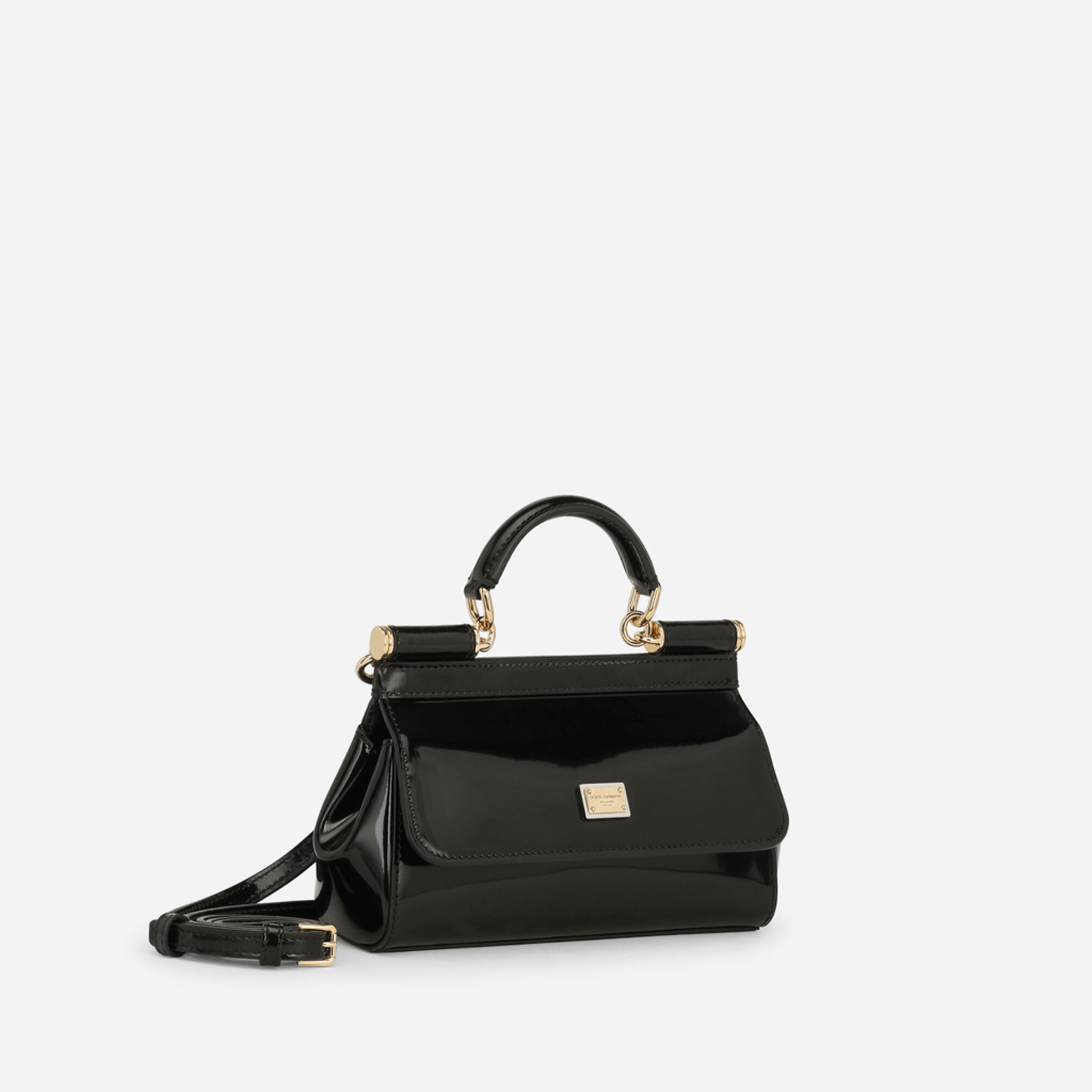 Túi Dolce & Gabbana Small Polished Calfskin Sicily Bag 'Black' BB7116A103780999 - Ảnh 2