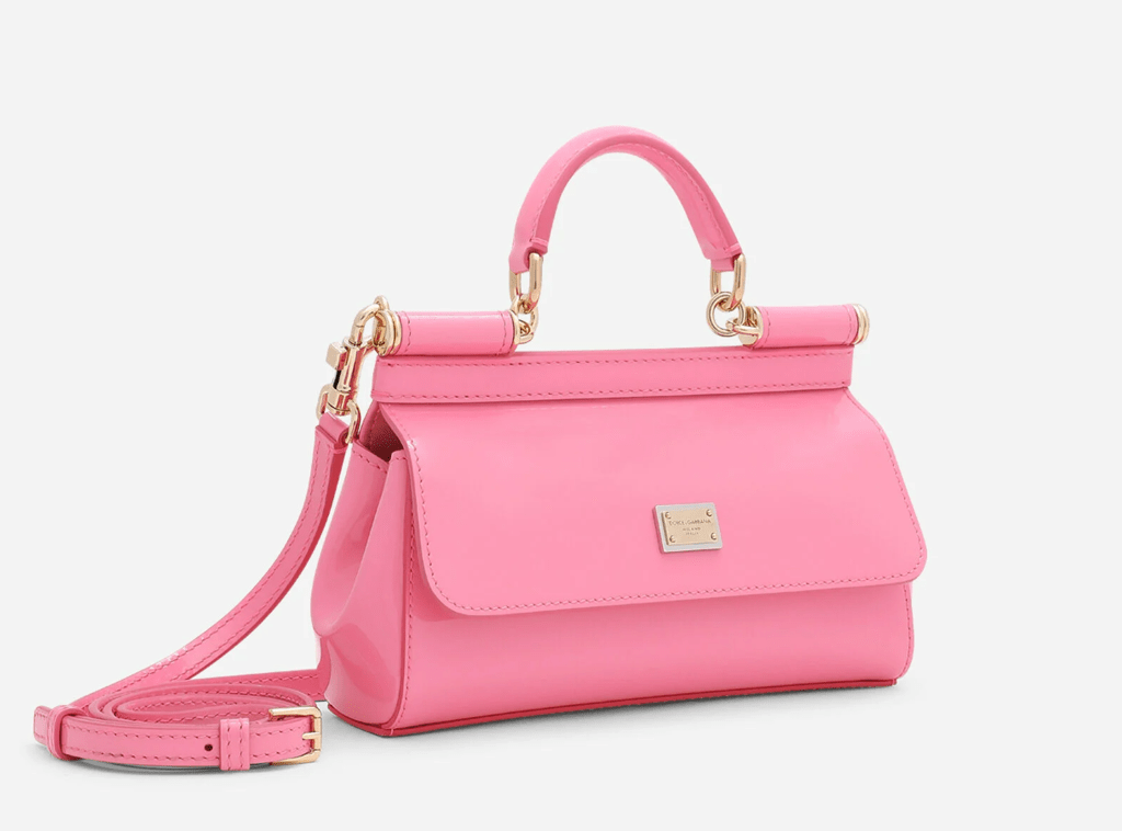 Túi Dolce & Gabbana Small Patent Leather Sicily Bag 'Pink' BB7116A147187141 - Ảnh 3