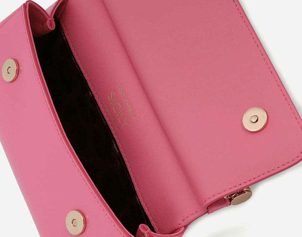 Túi Dolce & Gabbana Small Patent Leather Sicily Bag 'Pink' BB7116A147187141 - Ảnh 5