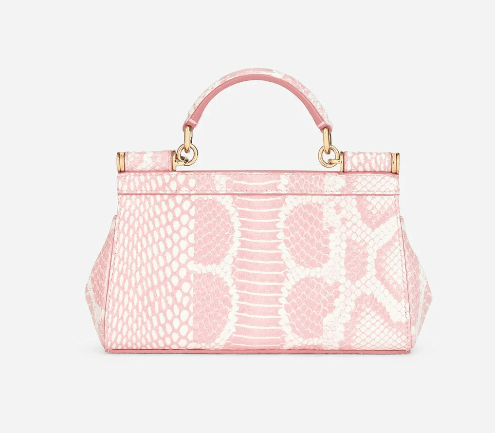 Túi Dolce & Gabbana Small Printed Elaphe Sicily Bag 'Pink' BB7116AY0528E098 - Ảnh 5