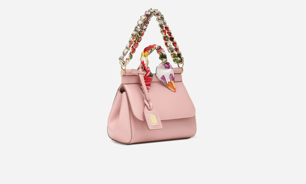Túi Dolce & Gabbana 'Scarf Pink' BB7116B58758H402 - Ảnh 3
