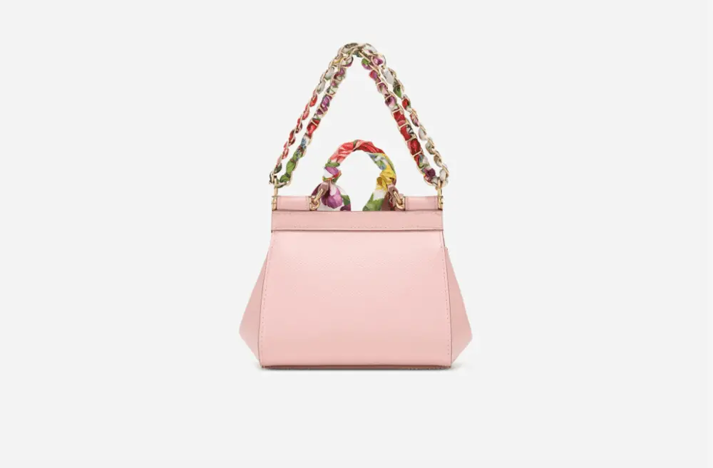 Túi Dolce & Gabbana 'Scarf Pink' BB7116B58758H402 - Ảnh 4