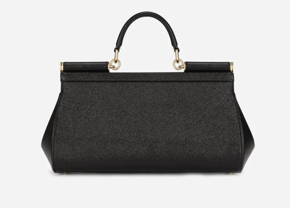 Túi Dolce & Gabbana Sicily Bag Calfskin 'Black' BB7117A100180999 - Ảnh 4