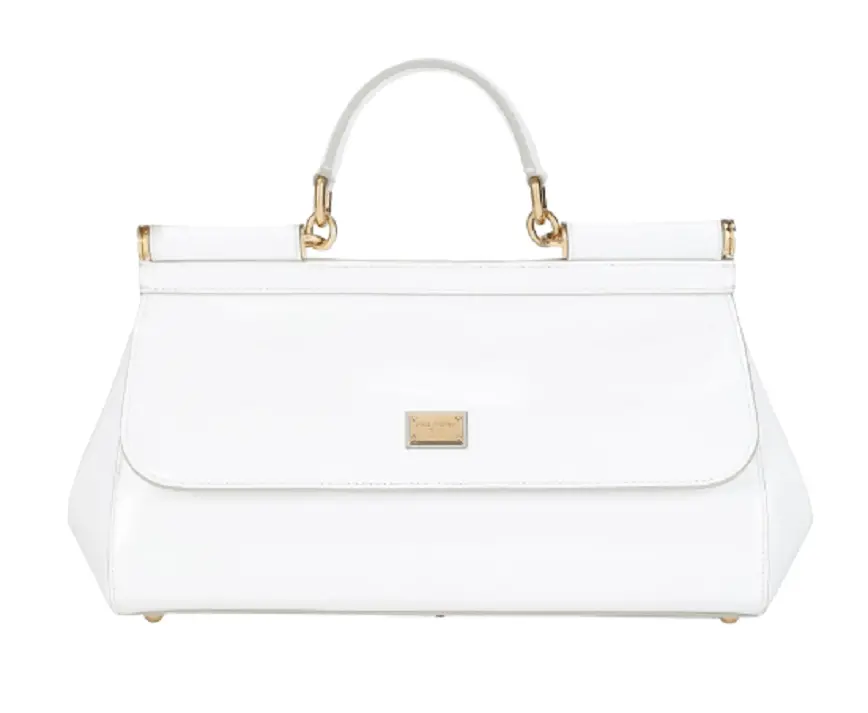 Túi Dolce & Gabbana Medium Patent Leather Sicily Bag 'White' BB7117A147180001