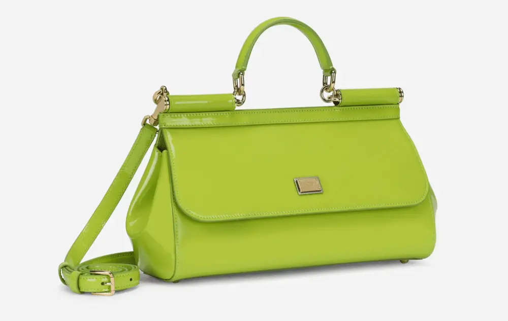 Alternative view of Túi Dolce & Gabbana Medium Patent Leather Sicily Bag 'Green' BB7117A14718M181