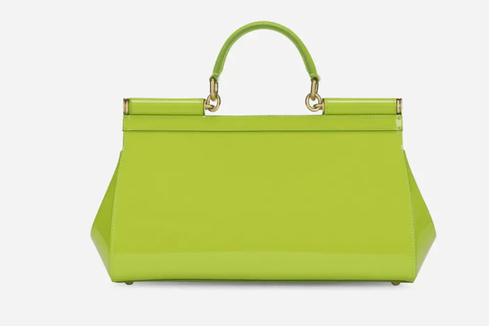 Túi Dolce & Gabbana Medium Patent Leather Sicily Bag 'Green' BB7117A14718M181 - Ảnh 3