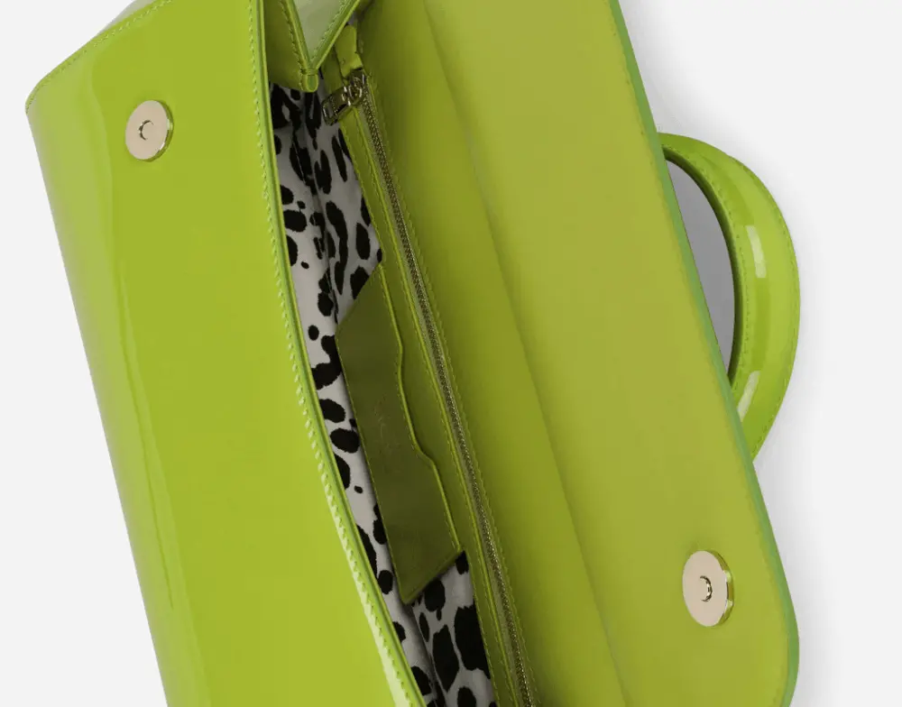 Túi Dolce & Gabbana Medium Patent Leather Sicily Bag 'Green' BB7117A14718M181 - Ảnh 4