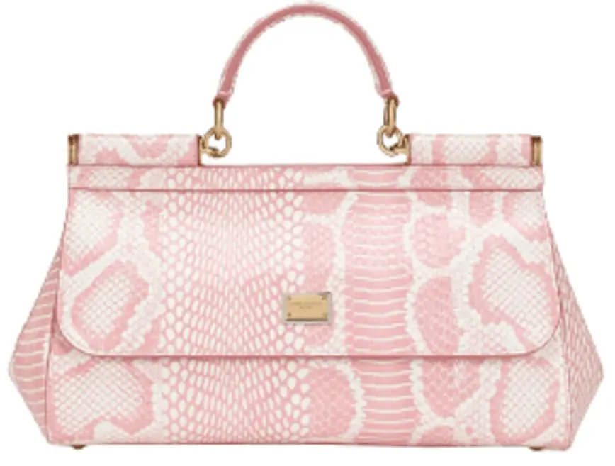Túi Dolce & Gabbana Medium Printed Elaphe Sicily Bag 'Pink' BB7117AY0528E098