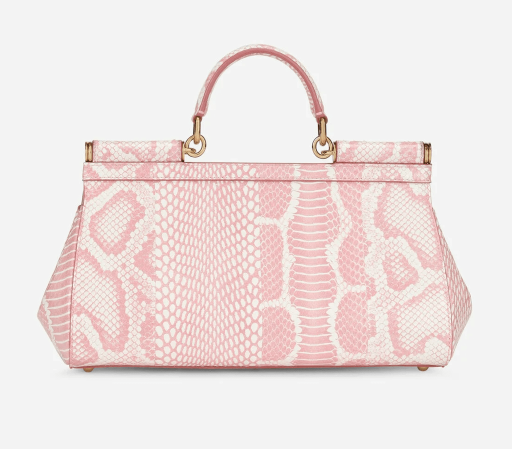 Túi Dolce & Gabbana Medium Printed Elaphe Sicily Bag 'Pink' BB7117AY0528E098 - Ảnh 5