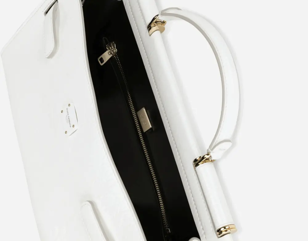 Túi Dolce & Gabbana Sicily 62 Leather 'White' BB7124AY01980001 - Ảnh 5