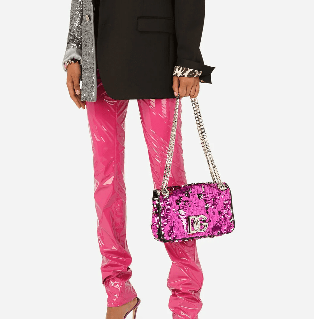 Túi Dolce & Gabbana Sequined 3.5 Shoulder Bag 'Pink' BB7127AY0908B568 - Ảnh 2