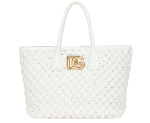 Túi Dolce & Gabbana Raffia Crochet Shopper 'White' BB7143AY21480001