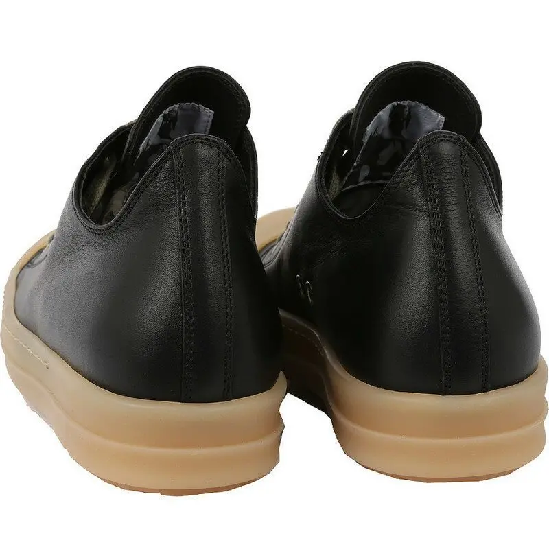 Giày Rick Owens Ramones Low 'Black Leather' Natubal RP18S8881 - Ảnh 4