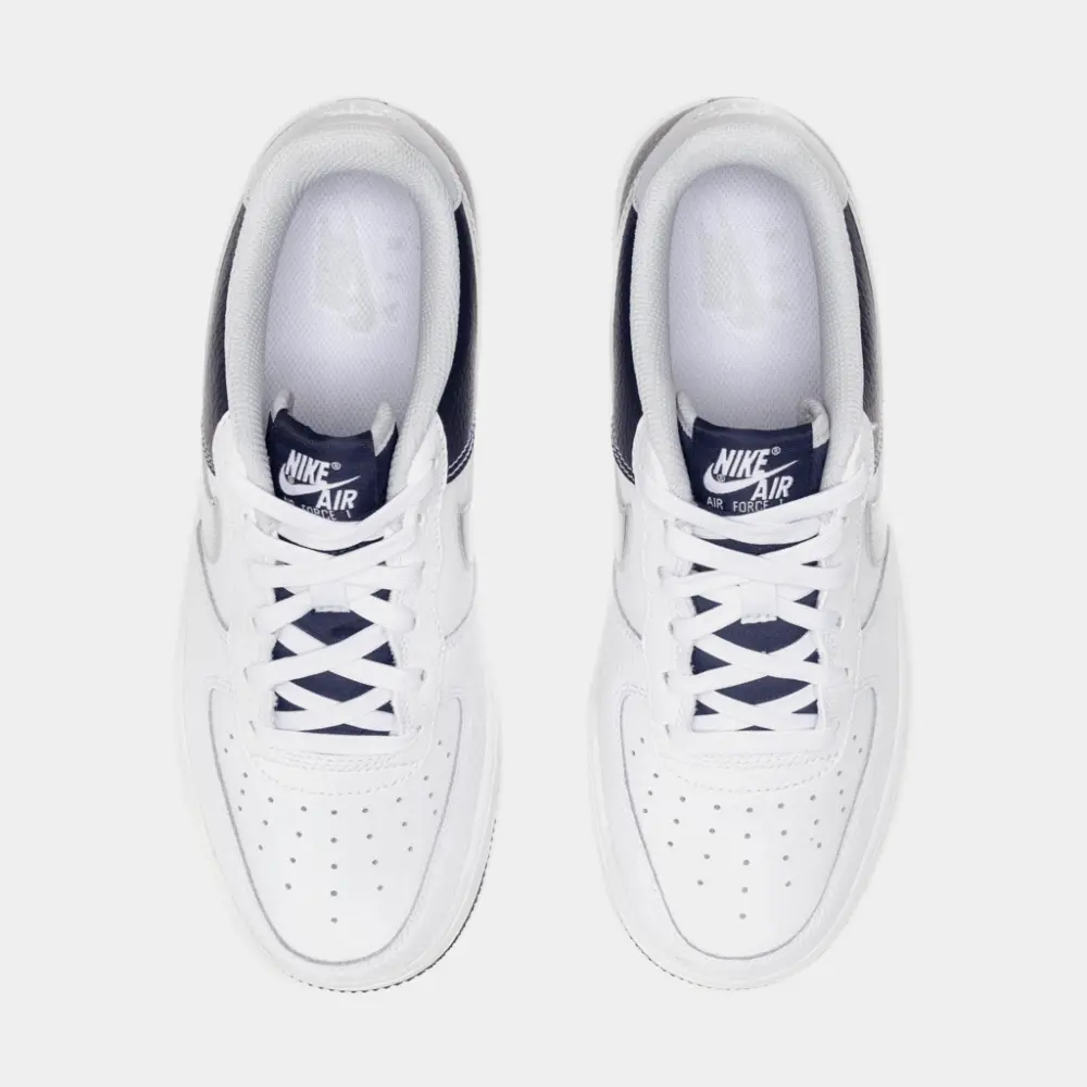Alternative view of Giày Nike Air Force 1 Low GS 'White Navy' DQ6048-100