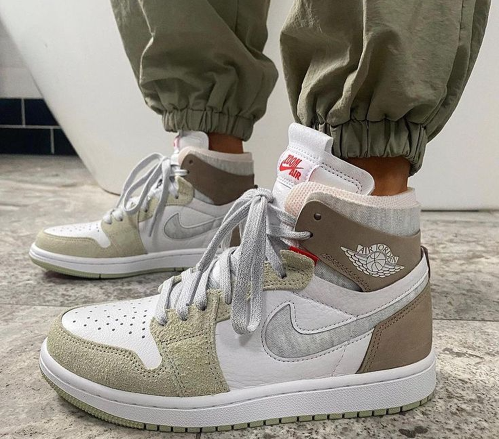 Giày Nike Wmns Air Jordan 1 High Zoom Comfort 'Olive Aura' CT0979-102 - Ảnh 2